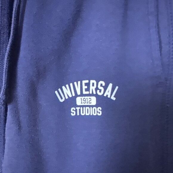 Universal Studios 1912 Navy Blue Jogger Sweatpants Size S Cotton/Polyester Blend - Picture 3 of 5